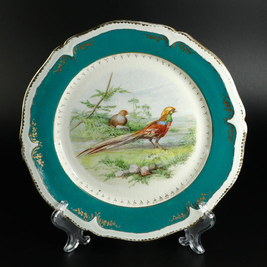 Precioso plato de porcelana pintado a mano, principios del siglo XX, Hispania.