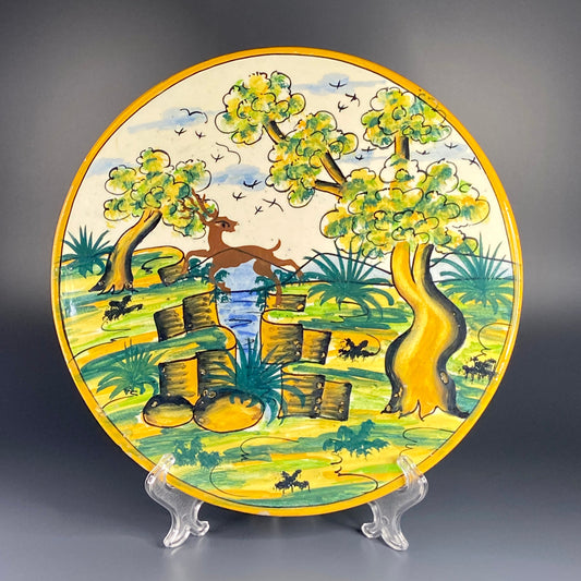 Antique polychrome plate from Talavera