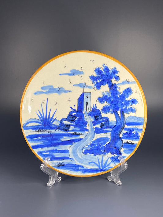 Antique polychrome plate from Talavera