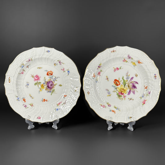 1893-1915,  Meissen plates with Neubrandenstein decoration from the royal dinner service, Emperor Wilhelm II