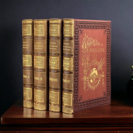 1878-1883 New Universal Geography. 4 volumes. A very rare publication that was preserved. Rare antique books