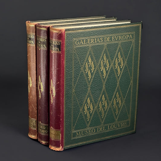 Books on European Art. Galerias de Europe, 3 volumes, 1950s