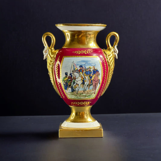 Antique Limoges Porcelain Napoleon Vase