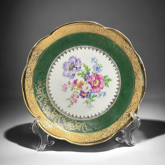 Rare Luxury Limoges Plate, Porcelain, France.