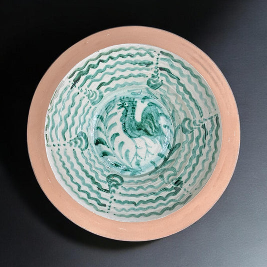 Lebrillo, Rare Spanish Fajalauza Ceramic Bowl - 13"