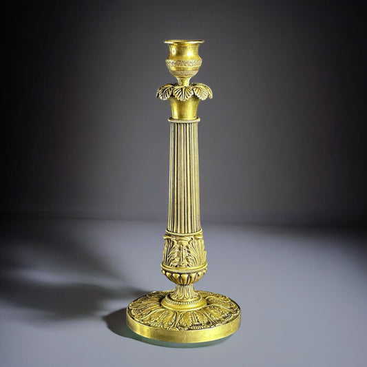 19th Century, Antique French Bronze Candlestick, 1890s