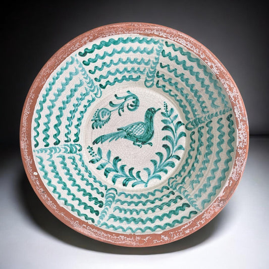 Lebrillo, Spanish Large Fajalauza Ceramic Bowl - 19.7"