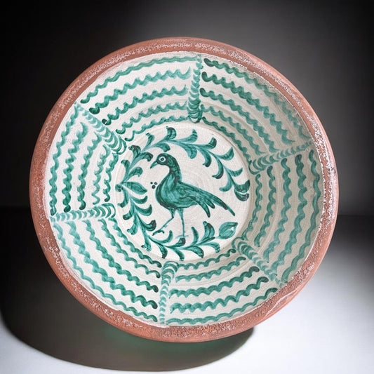 Lebrillo, Spanish Large Fajalauza Ceramic Bowl - 19.5"