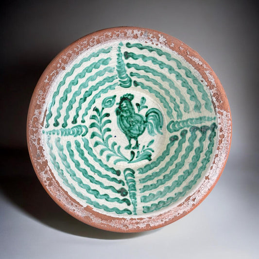 Lebrillo, Rare Spanish Fajalauza Ceramic Bowl - 12"