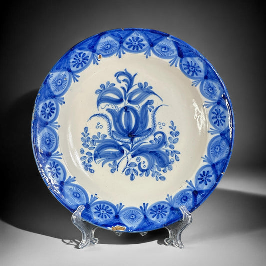 19th Century, Antique Manises Plate - Spanish Ceramics