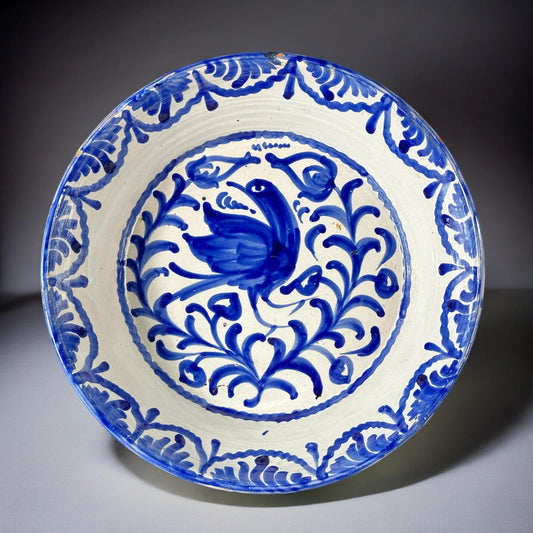 Spanish Blue and White Fajalauza Lebrillo Bowl from Granada
