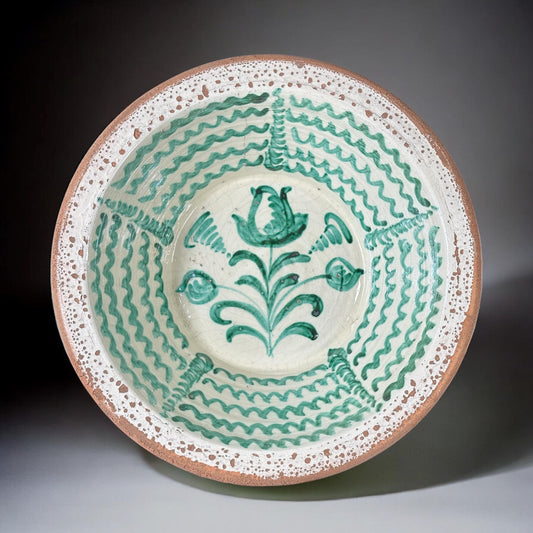 Lebrillo, Spanish Large Fajalauza Ceramic Bowl - 15.7"
