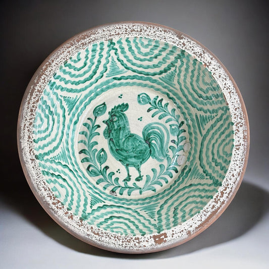 Lebrillo, Spanish Large Fajalauza Ceramic Bowl -  20in