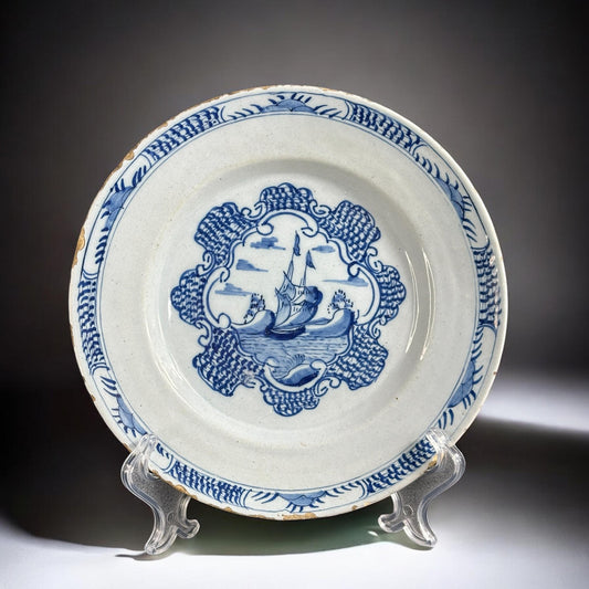 1750–1780, Rare Dutch Delft Charger