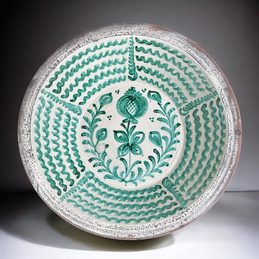 Lebrillo, Spanish Large Fajalauza Ceramic Bowl -  19.3in