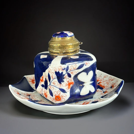 19th Century, Imari Porcelain Inkwell – Japan, Meiji Period