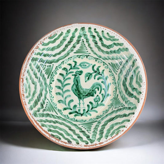 Lebrillo, Spanish Large Fajalauza Ceramic Bowl - 16