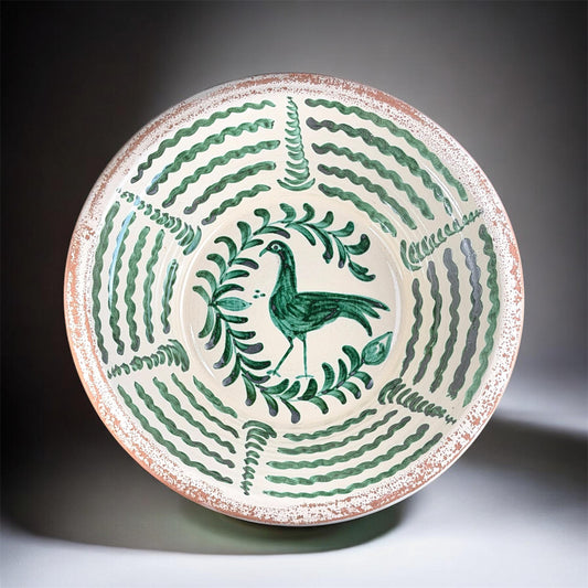 Lebrillo, Spanish Large Fajalauza Ceramic Bowl - 19.7"