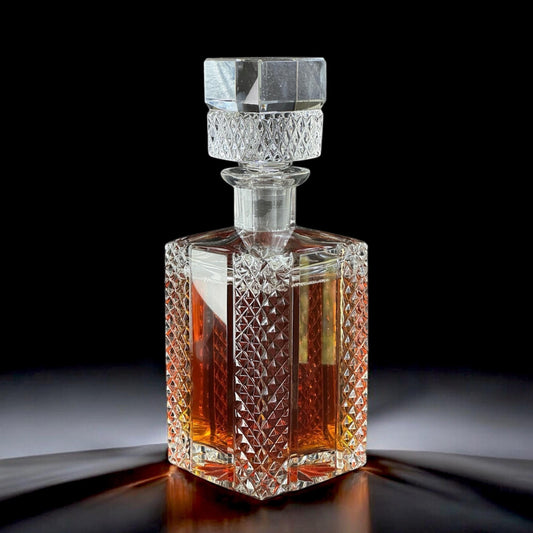 Decantador de whisky Posseil Bleikristall Handschliff de cristal alemán tallado, 25 cm