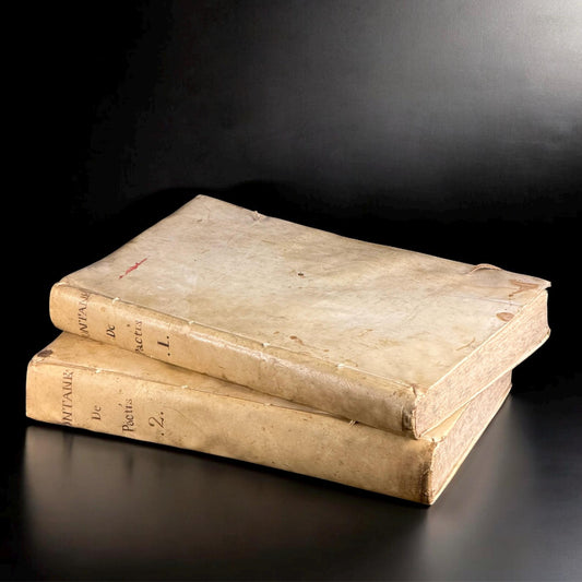 1752年丰塔内拉《婚姻契约论》，两卷对开本，原版羊皮纸装帧，日内瓦印制，珍稀拉丁文法律书籍