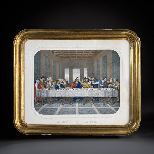 1890s, "La Cène (The Last Supper) after Leonardo da Vinci" - MAESANI Paris - 19.29 x 15.35 in