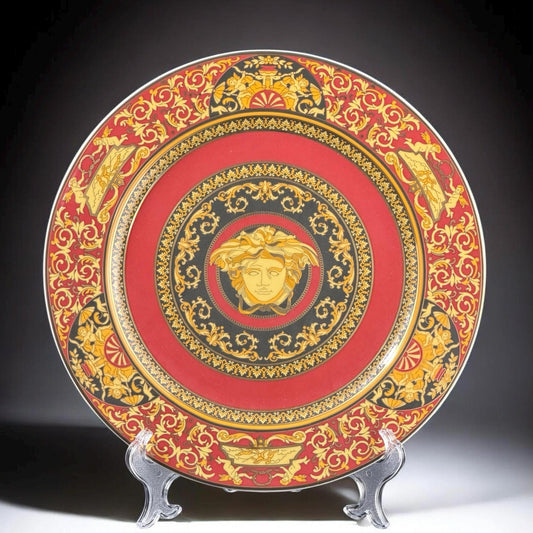 Rosenthal Versace Medusa Charger Plate 31 cm / 12.2 in, Luxury Porcelain, Germany