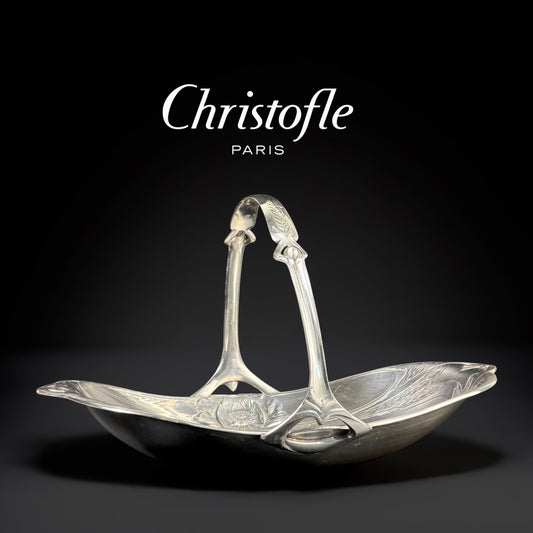 Christofle Gallia 新艺术风格镀银中心饰篮 - 法国，约1900-1930年 - 13.2英寸